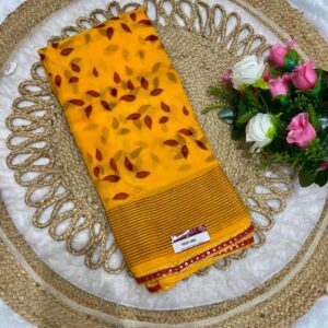 FOIL SAREE LEAF YELLOW SPECIAL
