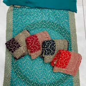 BLOMMING SAREE WITH HEAVY KADHAI WORK